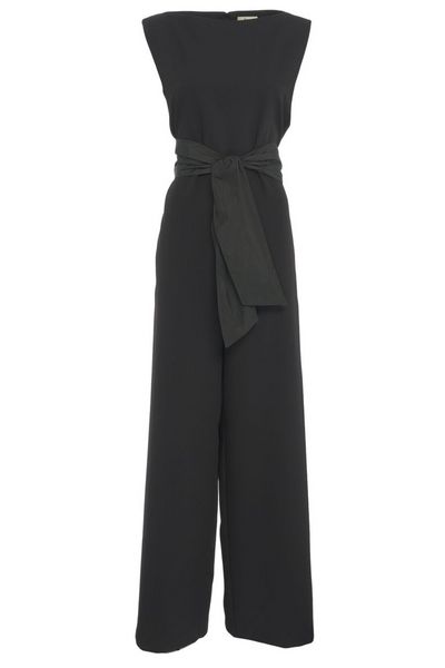 Herno Sleeveless Pussy-Bow Jumpsuit