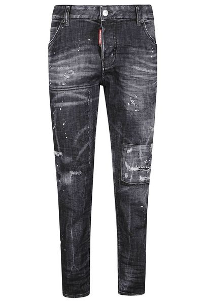 Dsquared2 Low-Rise Distressed Cropped Jeans