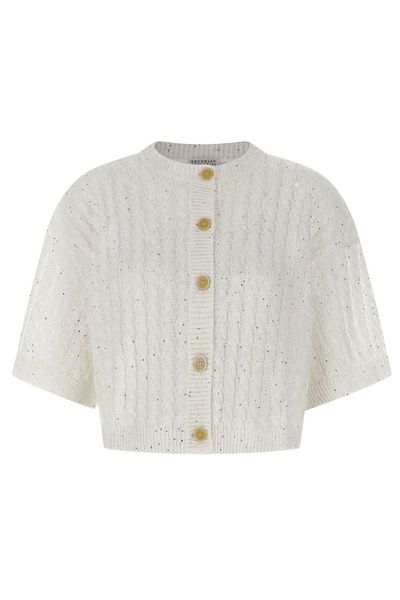 Brunello Cucinelli Sequin-Embellished Knitted Cardigan