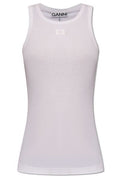 Ganni Logo Embroidered Top