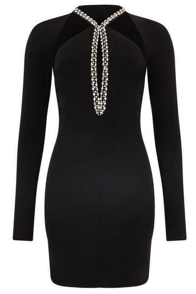 Roberto Cavalli Embellished Cut Out Mini Dress