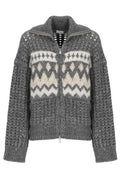 Peserico Fair Isle Zip Knitted Sweater