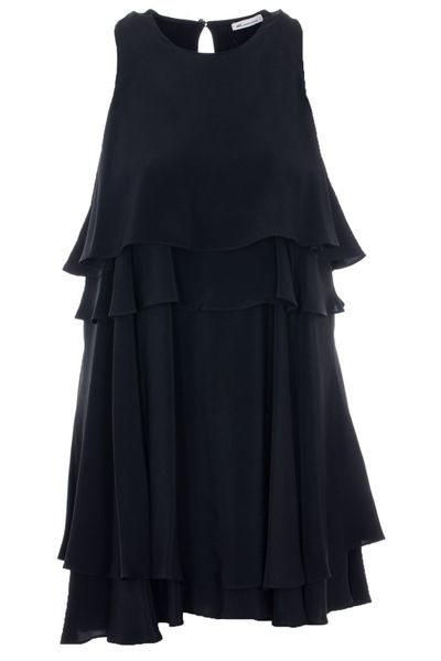 AMI Paris Crewneck Ruffled Dress