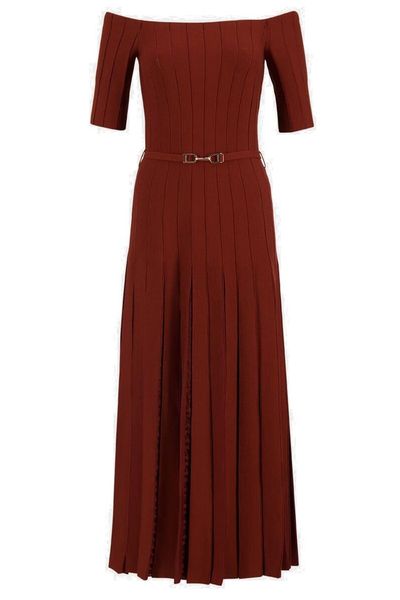 Gabriela Hearst Kurt Knit Pleated Maxi Dress