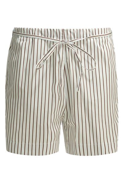 Loulou De Saison Lory Striped Poplin Shorts
