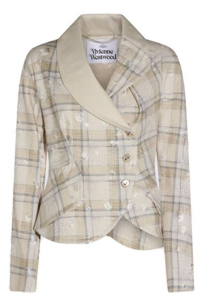 Vivienne Westwood Check Peplum Blazer