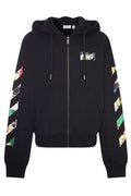 Off-White Drawstring Zipped Hoodie