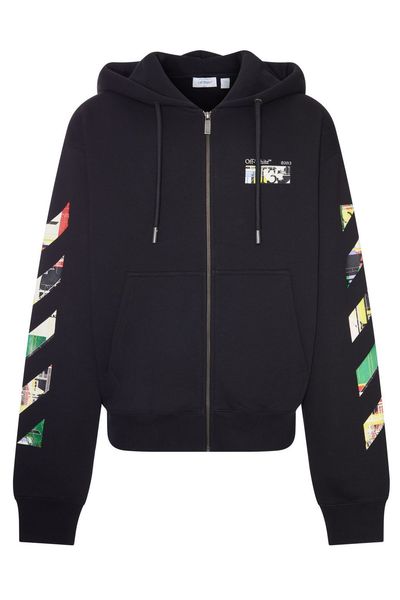 Off-White Drawstring Zipped Hoodie