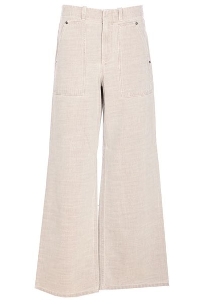 Fendi Logo Detailed Wide-Leg Jeans