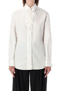 Balenciaga Floral Appliqué Long-Sleeved Shirt