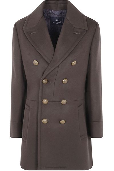 Etro Long Double Breasted Cloth Jacket