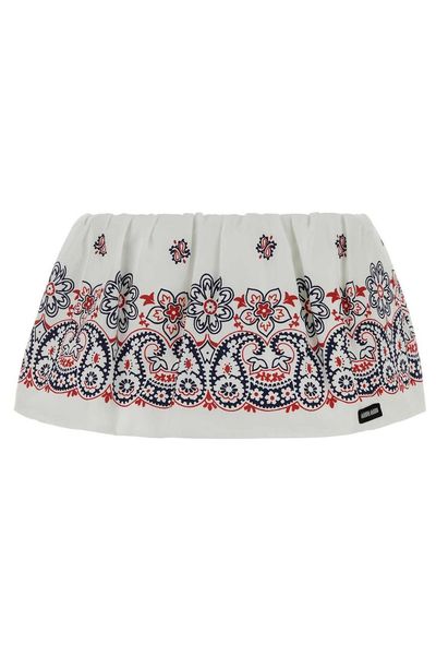 Miu Miu Pattern-Printed Mini Skirt
