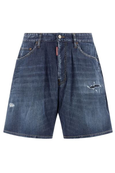 Dsquared2 Boxer Distressed Denim Shorts