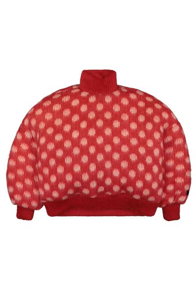 Marni Polka-Dot Intarsia High Neck Jumper