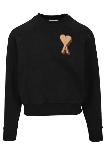 AMI Paris Logo Detailed Crewneck Sweatshirt