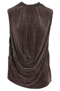 Rick Owens Draped Velvet Top