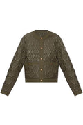 Moncler Libellule Geometric Quilted Short Down Jacket