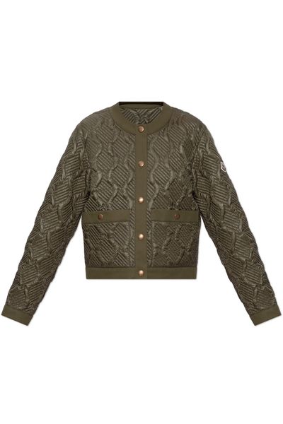 Moncler Libellule Geometric Quilted Short Down Jacket