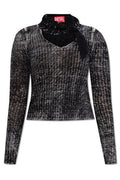 Diesel Keyhole Neck-Tie Knitted Jumper