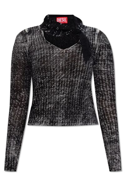 Diesel Keyhole Neck-Tie Knitted Jumper