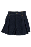 Frame The Structural Pleated Denim Shorts