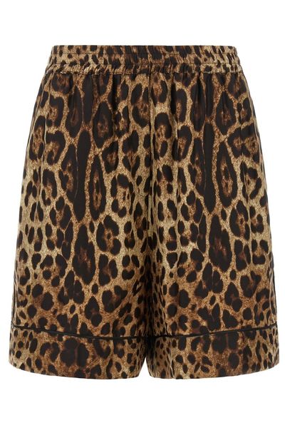 Dolce & Gabbana Leopard-Printed Twill Shorts