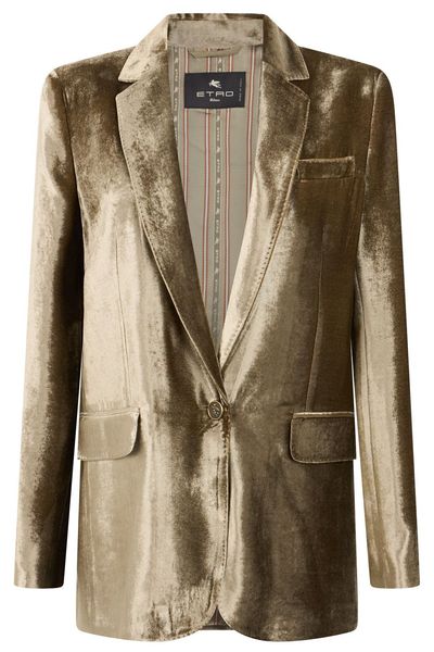 Etro Single-Breasted Velvet Blazer