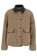 Brunello Cucinelli Leather Collar Coat