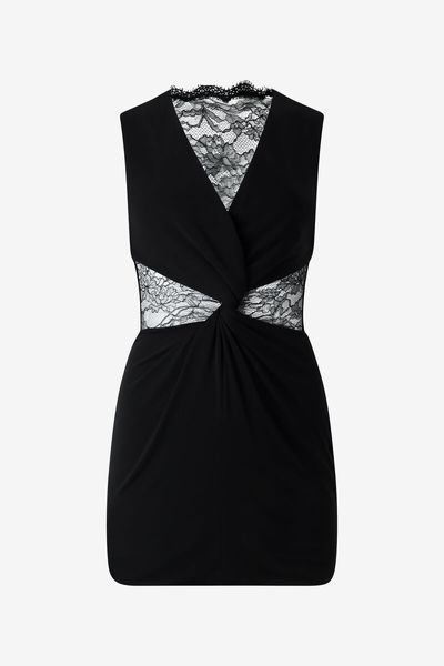 Roberto Cavalli Lace Twist Mini Dress