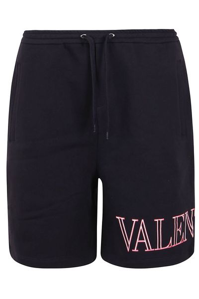 Valentino Logo Print Drawstring Shorts