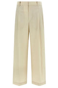 Brunello Cucinelli Wide Leg Pleated Trousers
