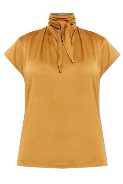 Lemaire Scarf-Detailed Short-Sleeved Top
