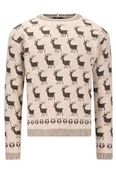 Moncler Grenoble Moose Jacquard Knitted Sweater