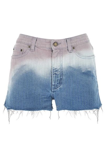 Saint Laurent Tie-Dye Denim Shorts