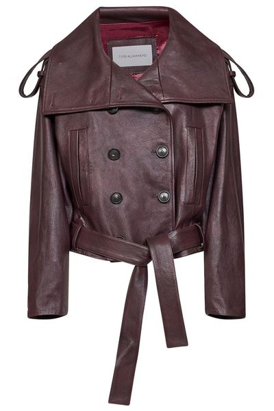 7 For All Mankind Double Breasted High Neck Short Coat