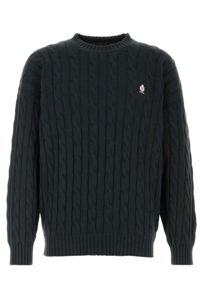 Prada Cable Knit Logo Knitted Sweater