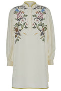 Valentino Floral Patterned Long-Sleeved Mini Dress