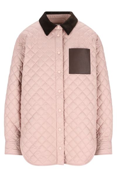 Loewe Collared Button-Up Quilted Jacket