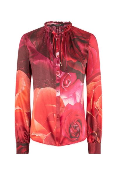 Roberto Cavalli Rose Print Shirt