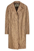 Fendi FF Printed Long Sleeved Coat