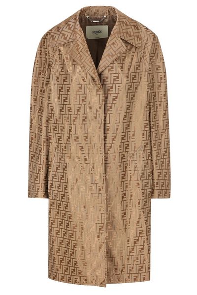 Fendi FF Printed Long Sleeved Coat