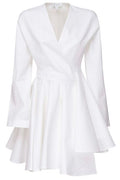 Alaïa Asymmetrical V-Neck Short Dress