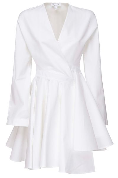 Alaïa Asymmetrical V-Neck Short Dress