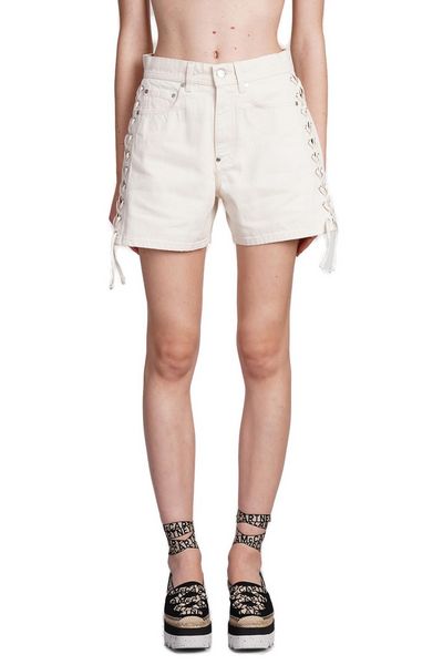 Stella McCartney Side Lace-Up Detailed Twill Shorts