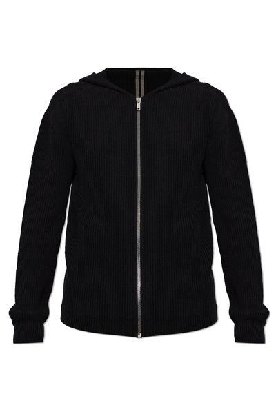 Rick Owens Ribbed-Knit Zipped Hoodie