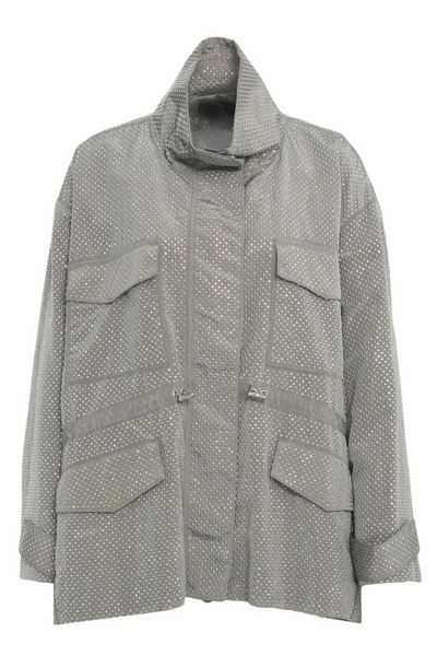 Pinko Embellished Mini Studded Technical Parka