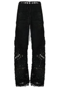 Alberta Ferretti Crochet Wide-Leg Pants