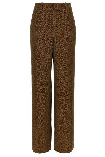 Saint Laurent Medallion Jacquard Mid-Rise Pants