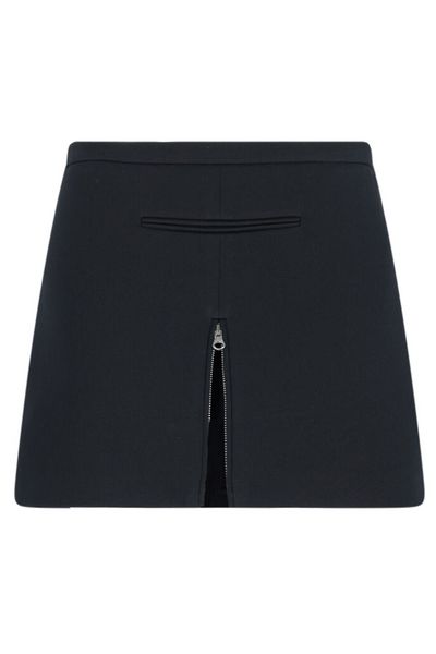 Courrèges Mid-Rise Zip-Detailed Twill Mini Skirt