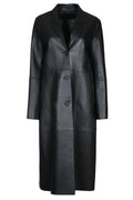 Totême Single-Breasted Leather Coat